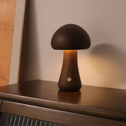 Mushka – Mignonne Lampe de Nuit LED en Bois Champignon