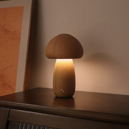 Mushka – Mignonne Lampe de Nuit LED en Bois Champignon