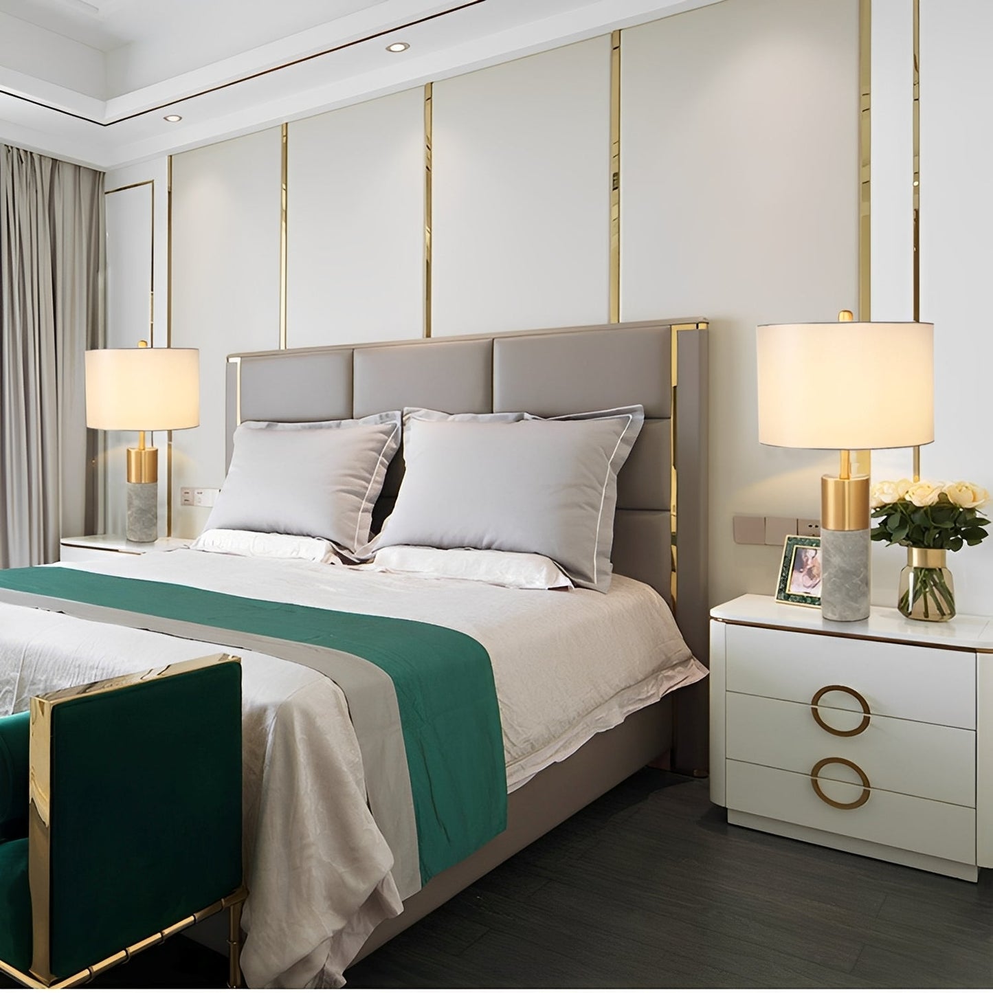 Valen – Lampe de table en marbre de luxe postmoderne