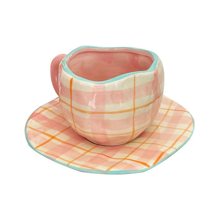 Arielle – Rétro Coeur Main Pincer Tasse à Café