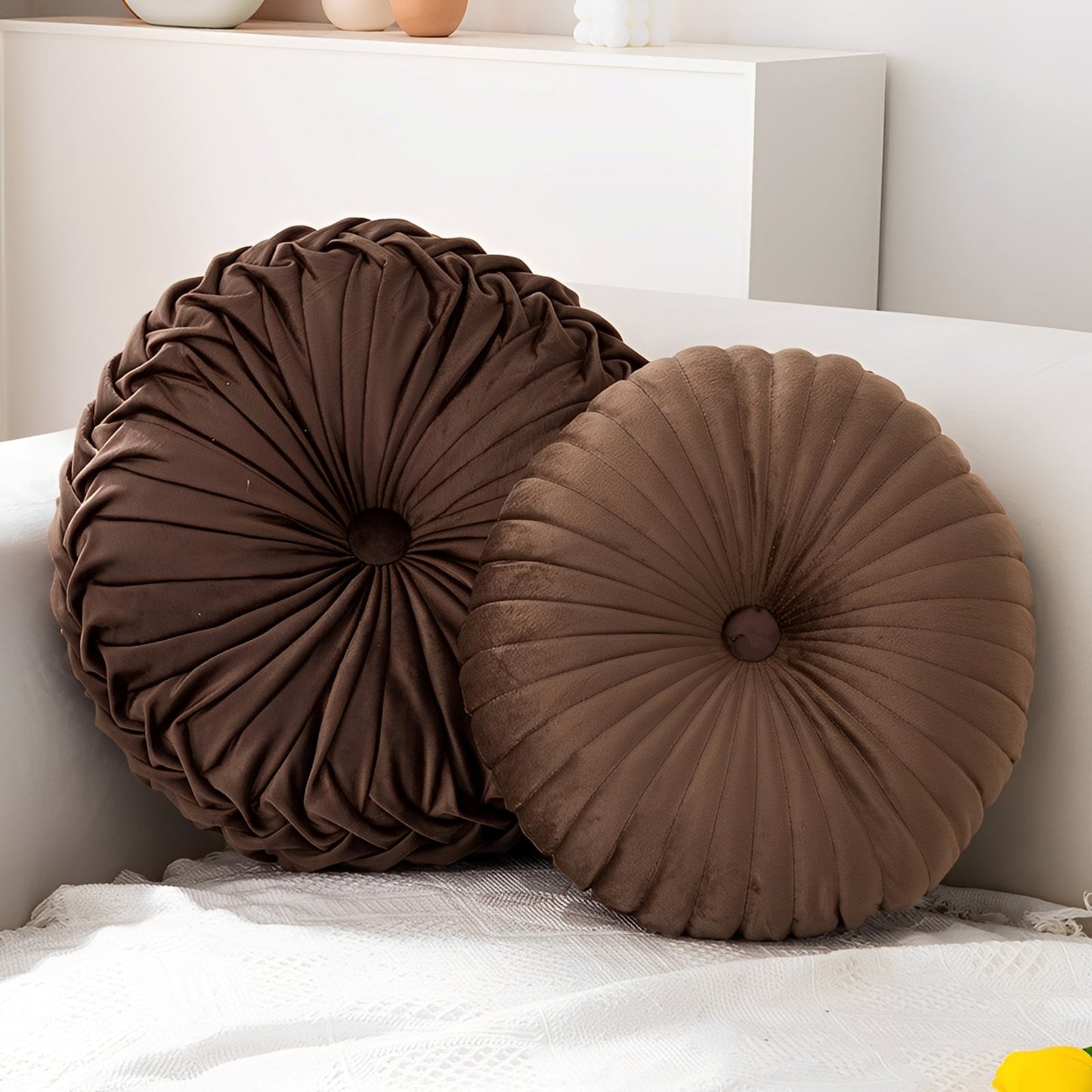 Rikka – Coussin rond en forme de citrouille