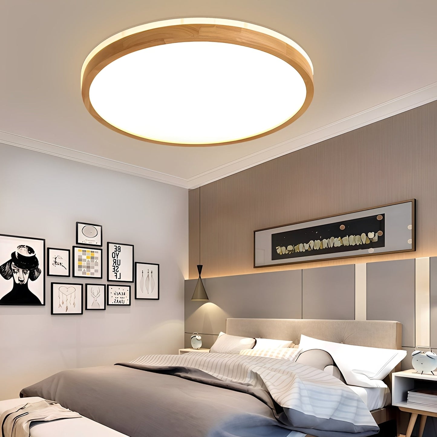 Arvid – Lampe de plafond LED en bois