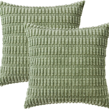 Whea – Coussin en velours côtelé avec structure en épis de blé