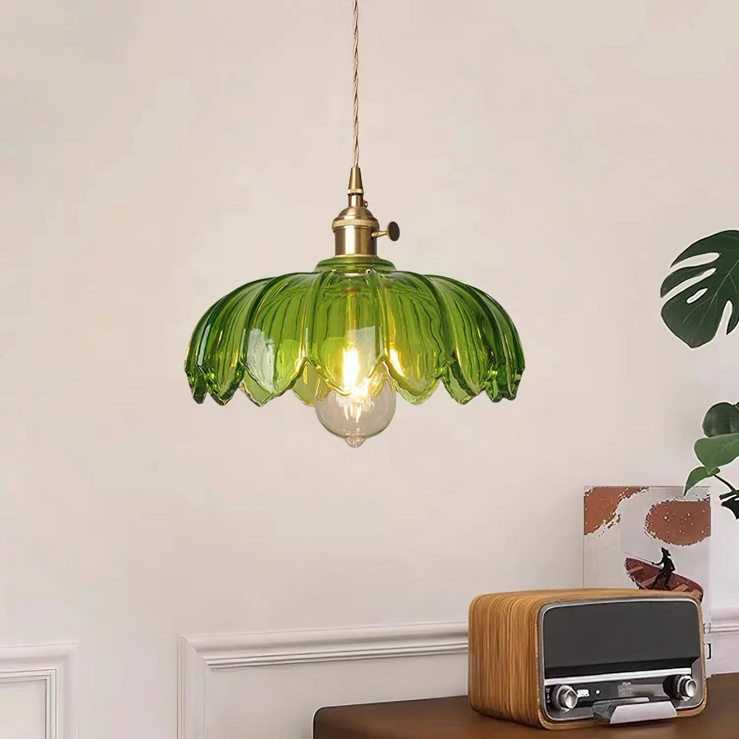Celeste – Lustre de café en laiton et verre