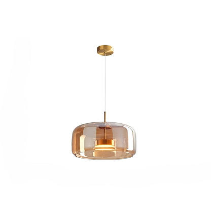 Renzo – Lampe pendante en verre cuivre italien