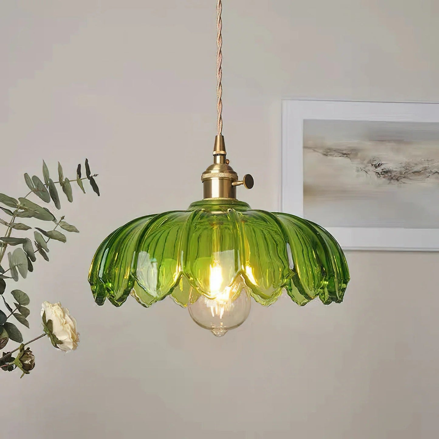 Celeste – Lustre de café en laiton et verre