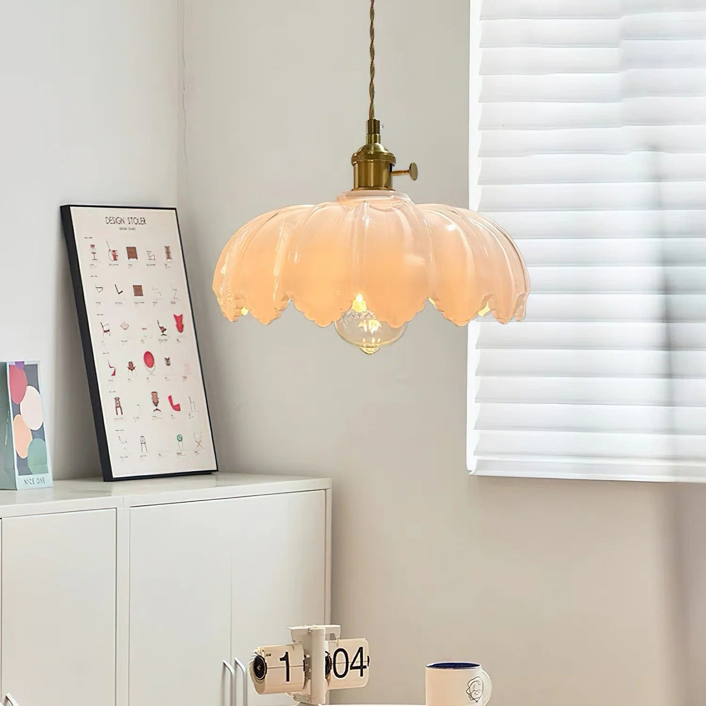 Celeste – Lustre de café en laiton et verre