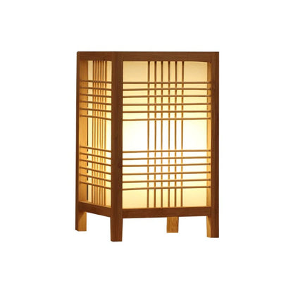 Hikari – Lampe de table en colonnes de bois japonaises