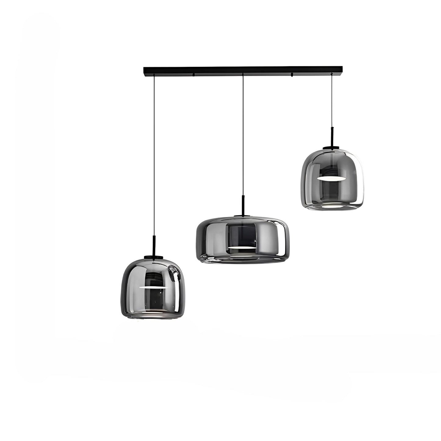 Renzo – Lampe pendante en verre cuivre italien