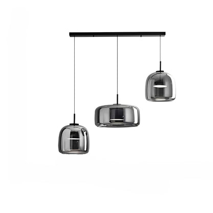 Renzo – Lampe pendante en verre cuivre italien