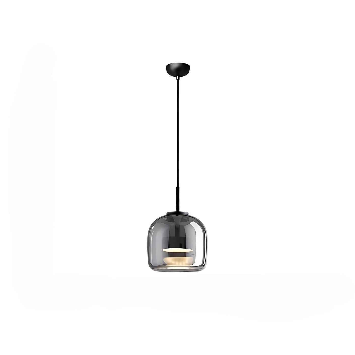 Renzo – Lampe pendante en verre cuivre italien