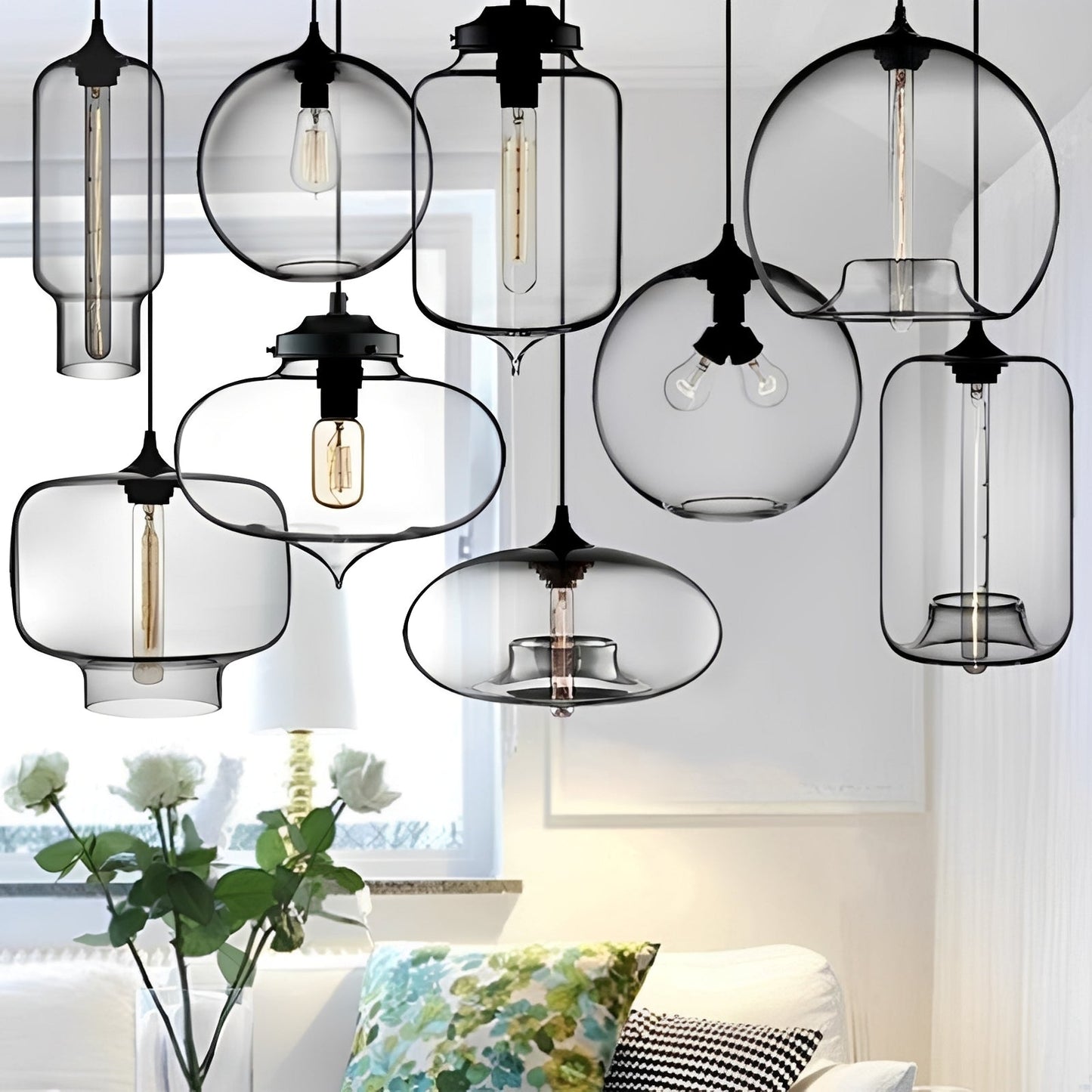 Lennart – Suspension en verre moderne