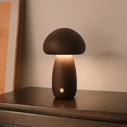 Mushka – Mignonne Lampe de Nuit LED en Bois Champignon