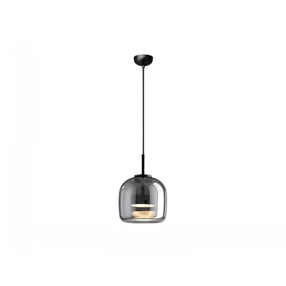 Renzo – Lampe pendante en verre cuivre italien