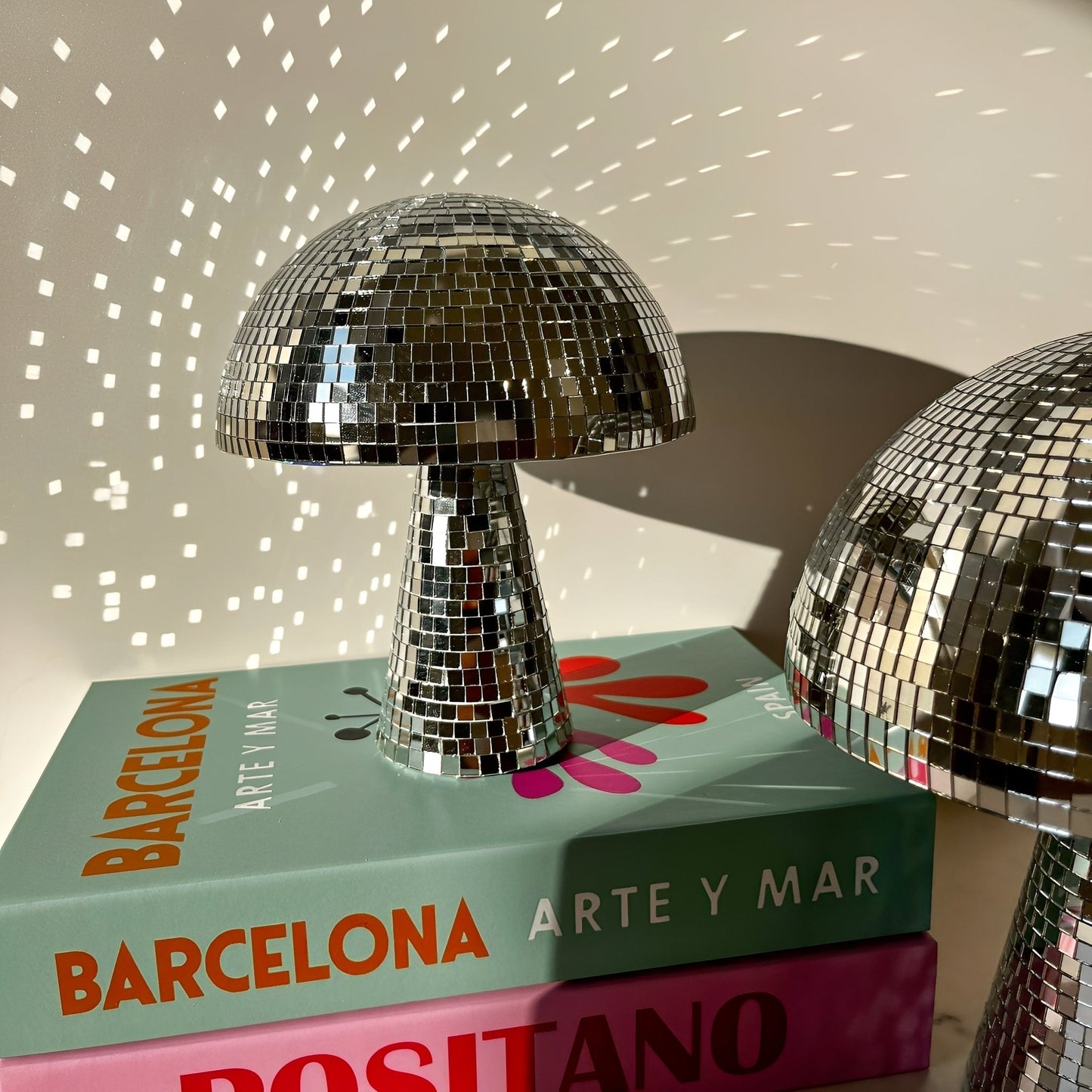 MiraMush – Lampe champignon fait main en verre miroir
