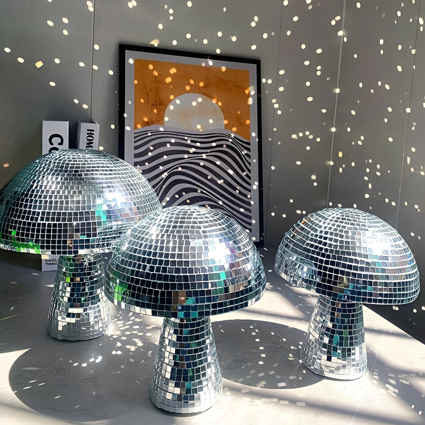 MiraMush – Lampe champignon fait main en verre miroir
