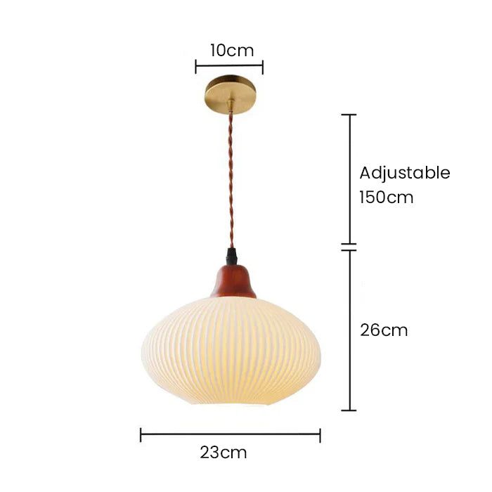 Yuki – Suspension en Céramique Citrouille Japonaise Vintage