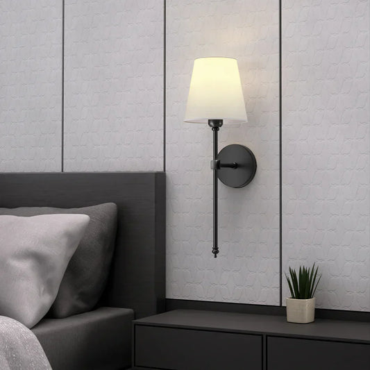 Noria – Élégante Applique Murale en Cuivre avec Abat-jour en Tissu