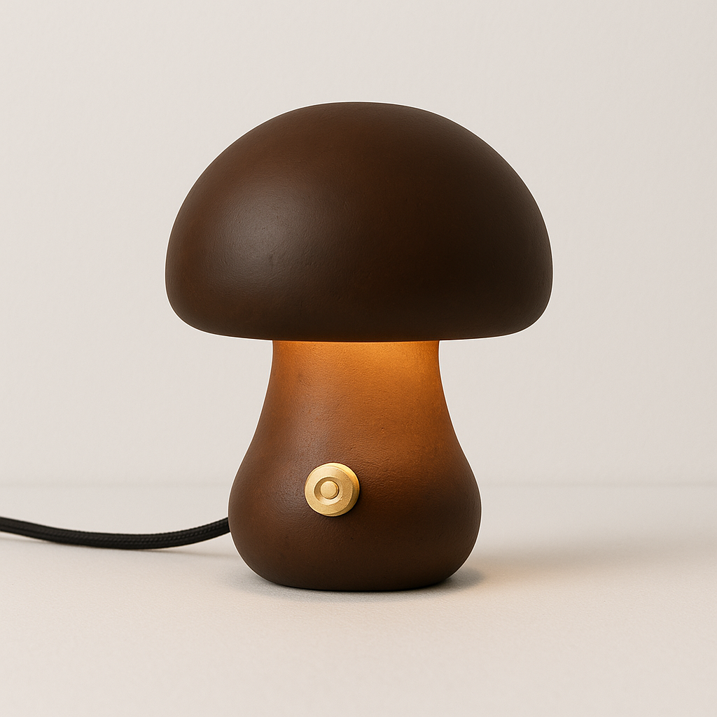 Mushka – Mignonne Lampe de Nuit LED en Bois Champignon