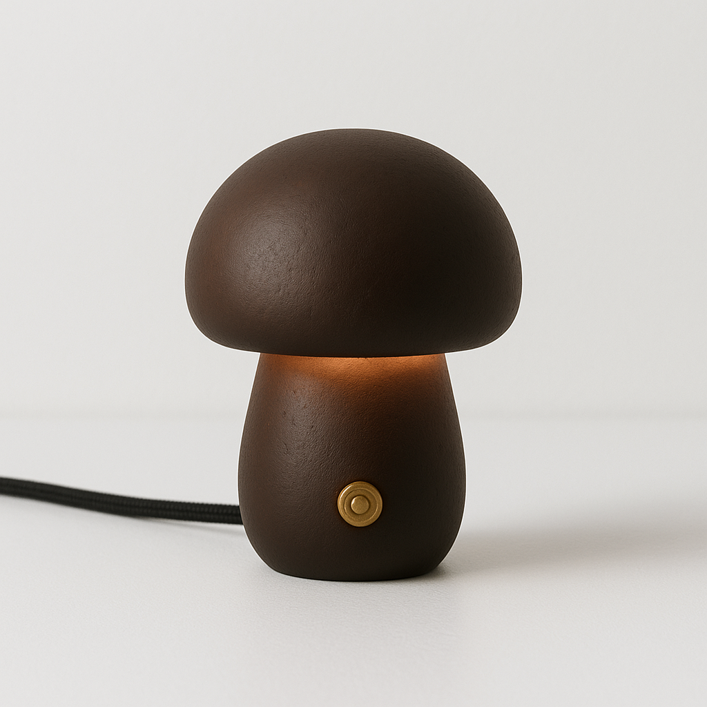 Mushka – Mignonne Lampe de Nuit LED en Bois Champignon