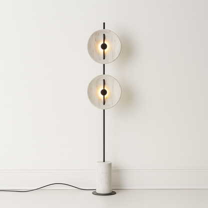 Mariel – Lampadaire en marbre blanc