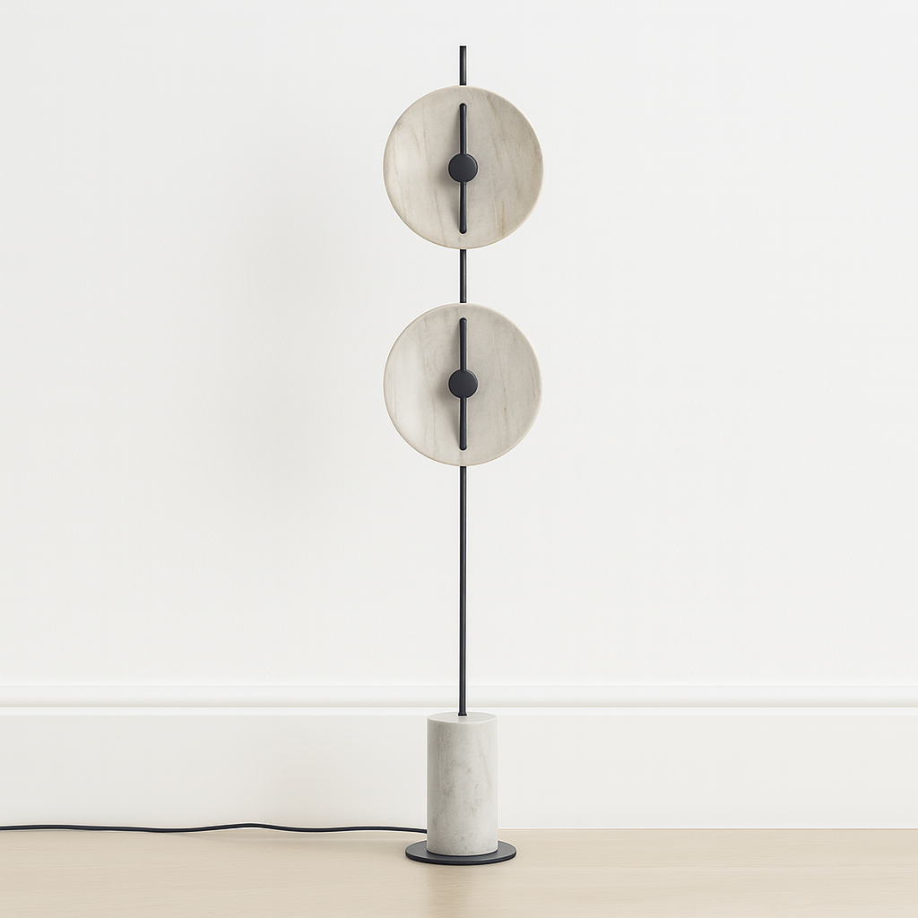 Mariel – Lampadaire en marbre blanc