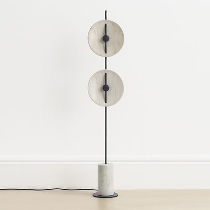 Mariel – Lampadaire en marbre blanc