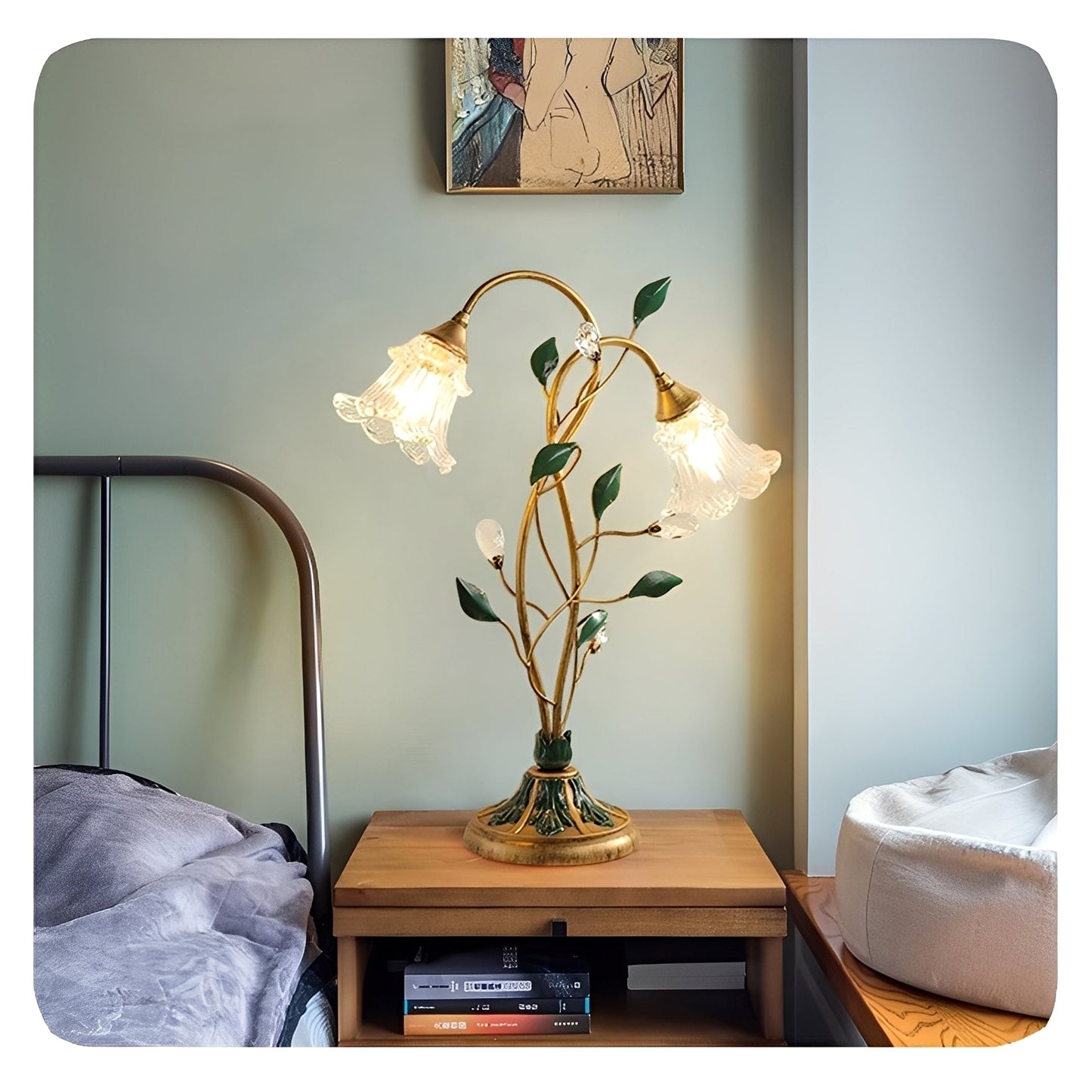 Elena – Lampe de table rétro américaine