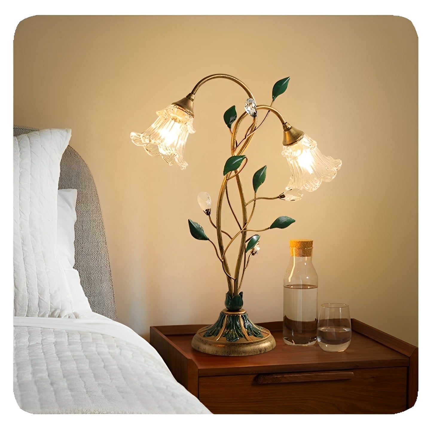 Ella – Lampe de Table Fleur Française