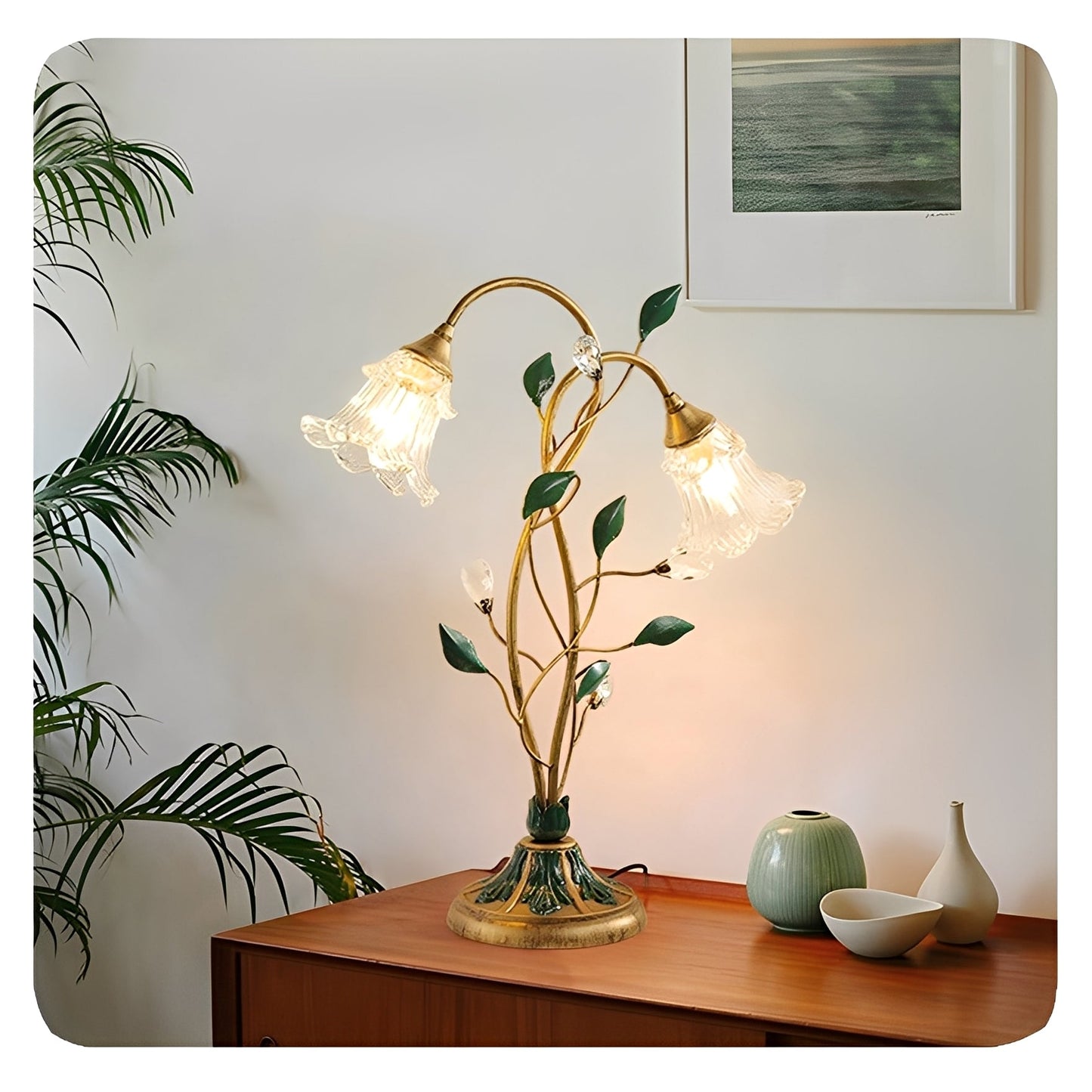 Elena – Lampe de table rétro américaine