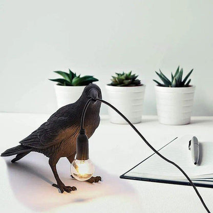 Lambert – Lampe Oiseau Nordique comme Lampe de Table ou Murale