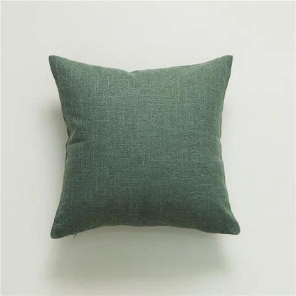 Sayuri – Coussin Simple en Coton-Lin en Couleurs Unies