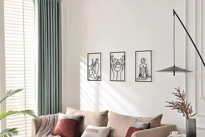 Vero - Décoration Murale Moderne Visage dans Main en Fer