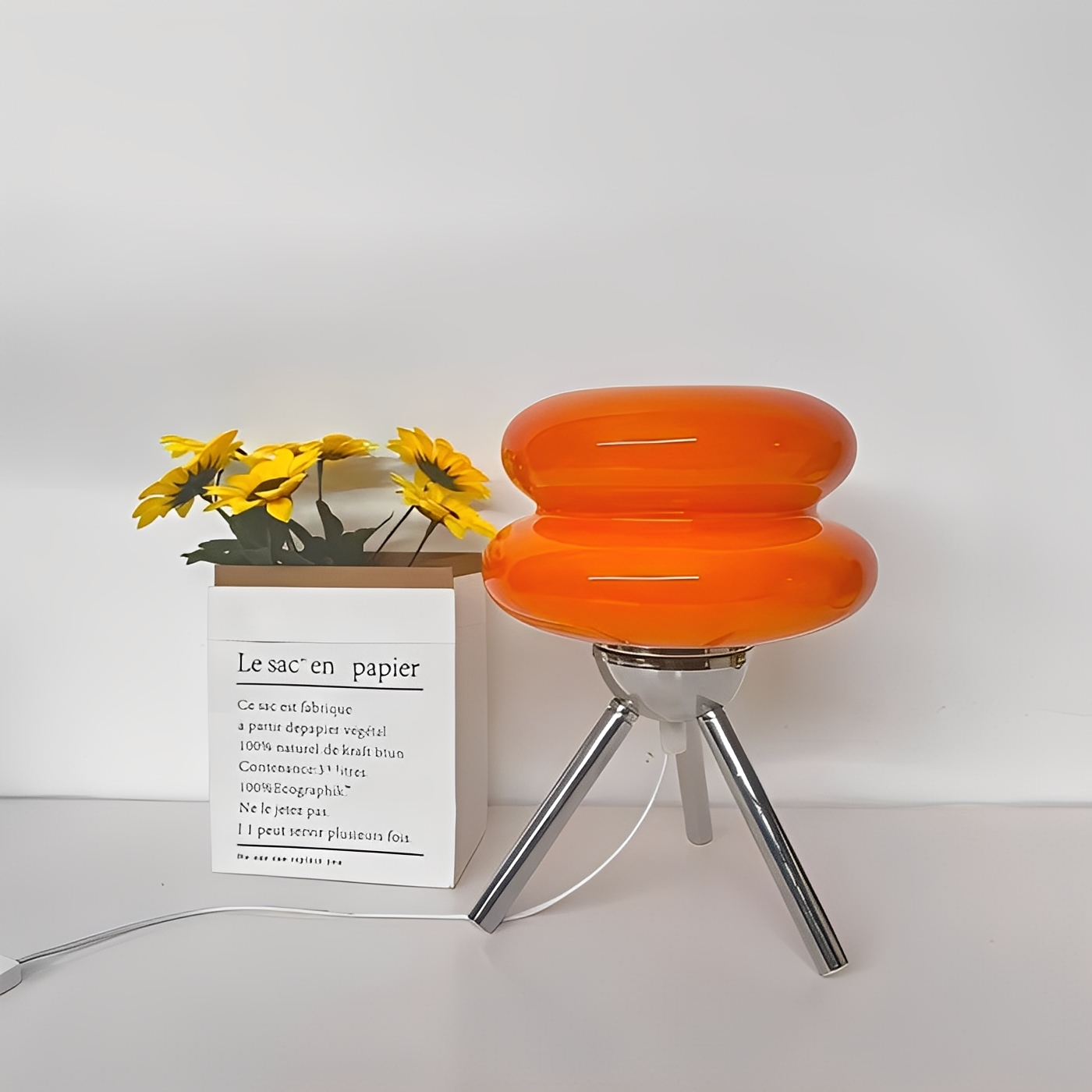 Yaren – Lampe de table en verre design Burger
