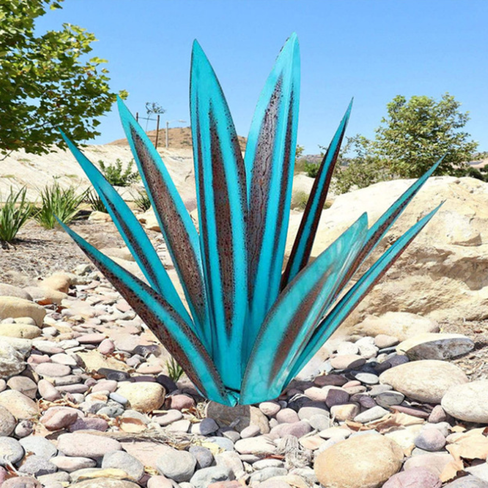 Marvida – Sculpture Feuille en Métal-Tequila