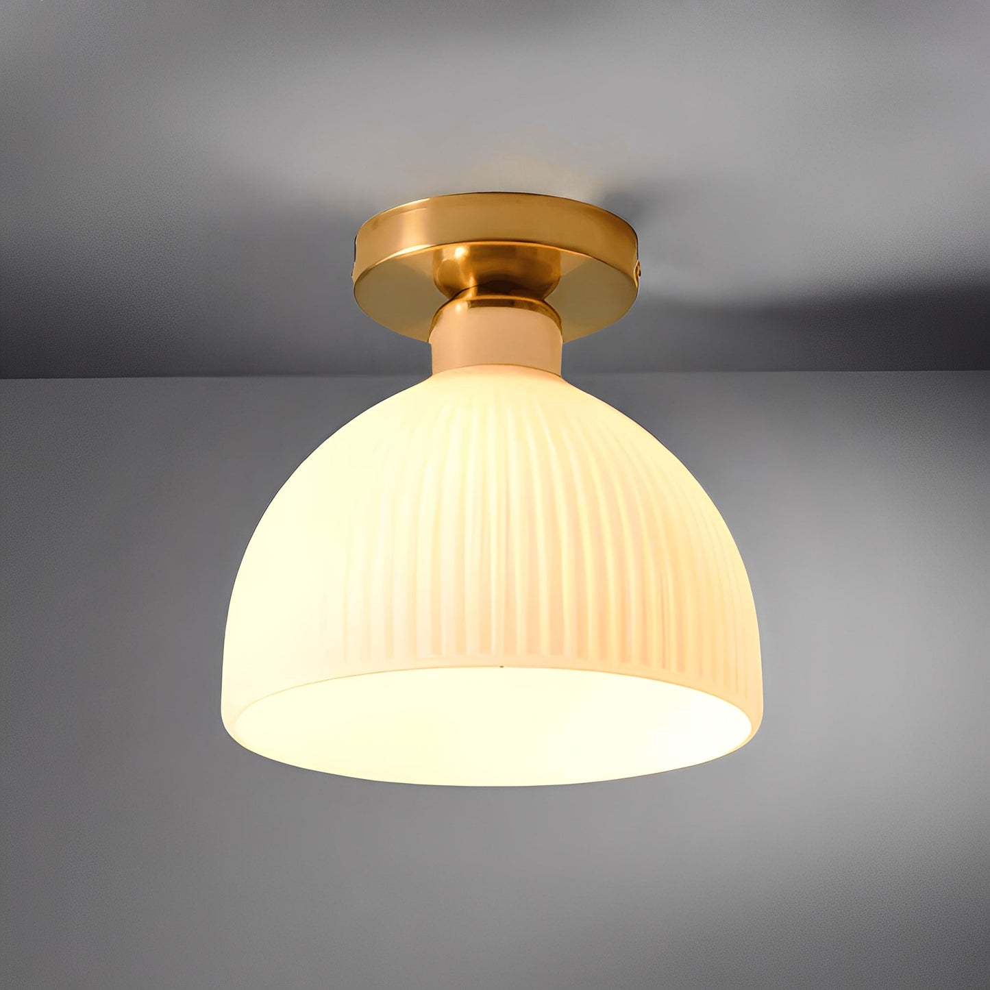 Liora – Plafonnier moderne en verre opale