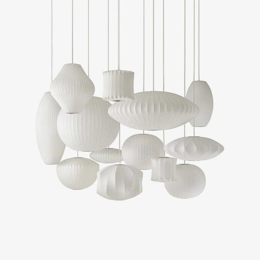 Mei – Lustre en tissu rond style lanterne