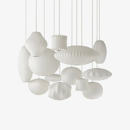 Xieno – Lustre en tissu au style moderne de lanterne