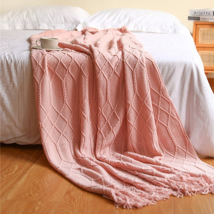 Uela – Couverture de canapé en polaire de corail au design uni