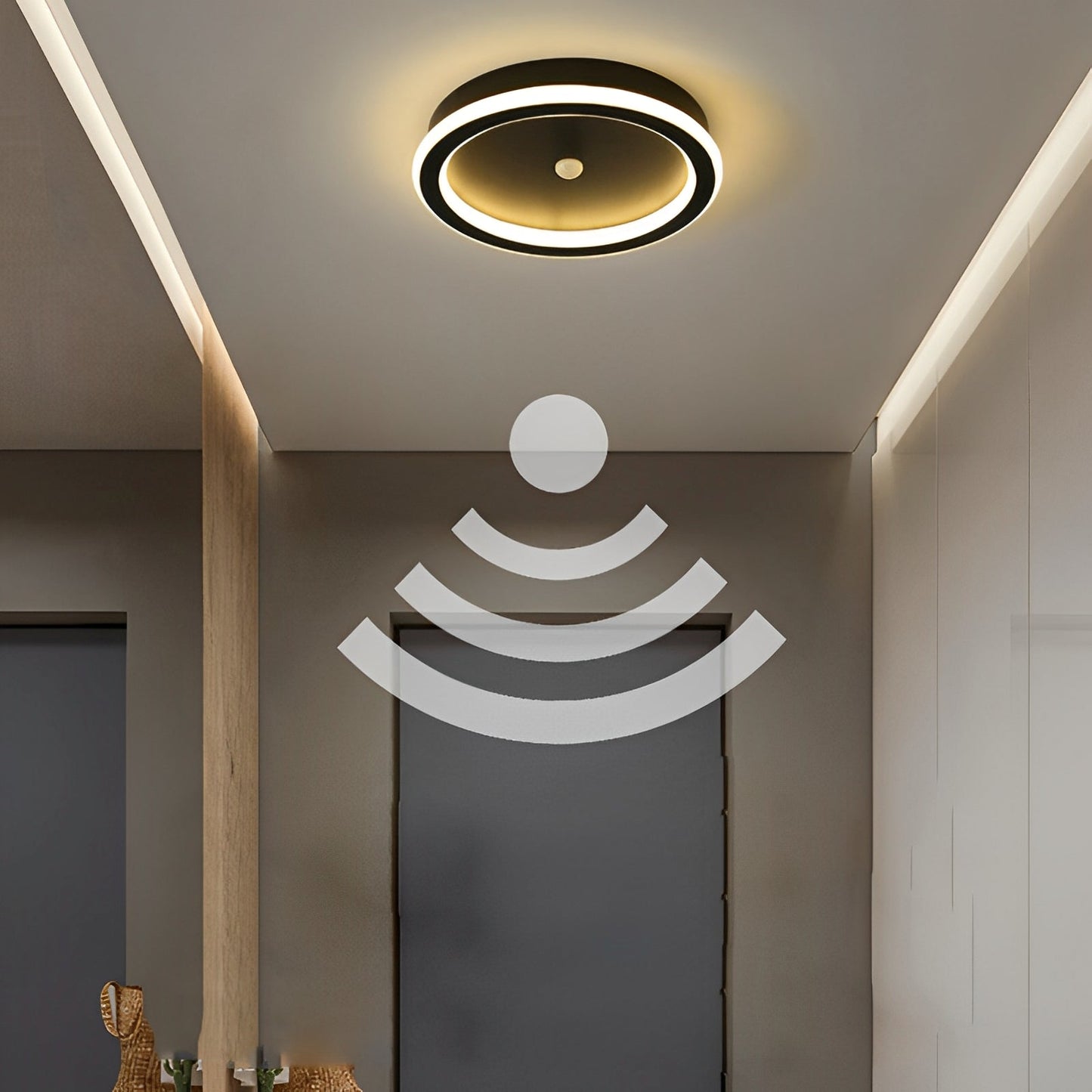 Sensora – Plafonnier LED avec capteur de mouvement PIR pour éclairage automatique