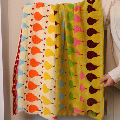 DoucePoire – Serviette pour enfant en coton doux à motif poire