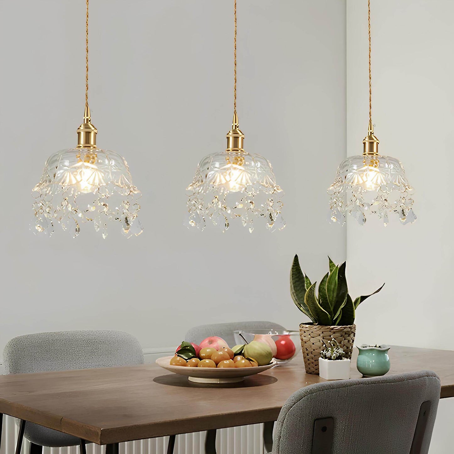 Prismelle – Plafonnier LED minimaliste en verre pour espaces de vie élégants