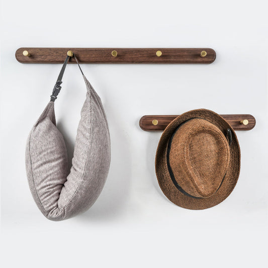 Brunn – Porte-manteau mural en bois massif & laiton