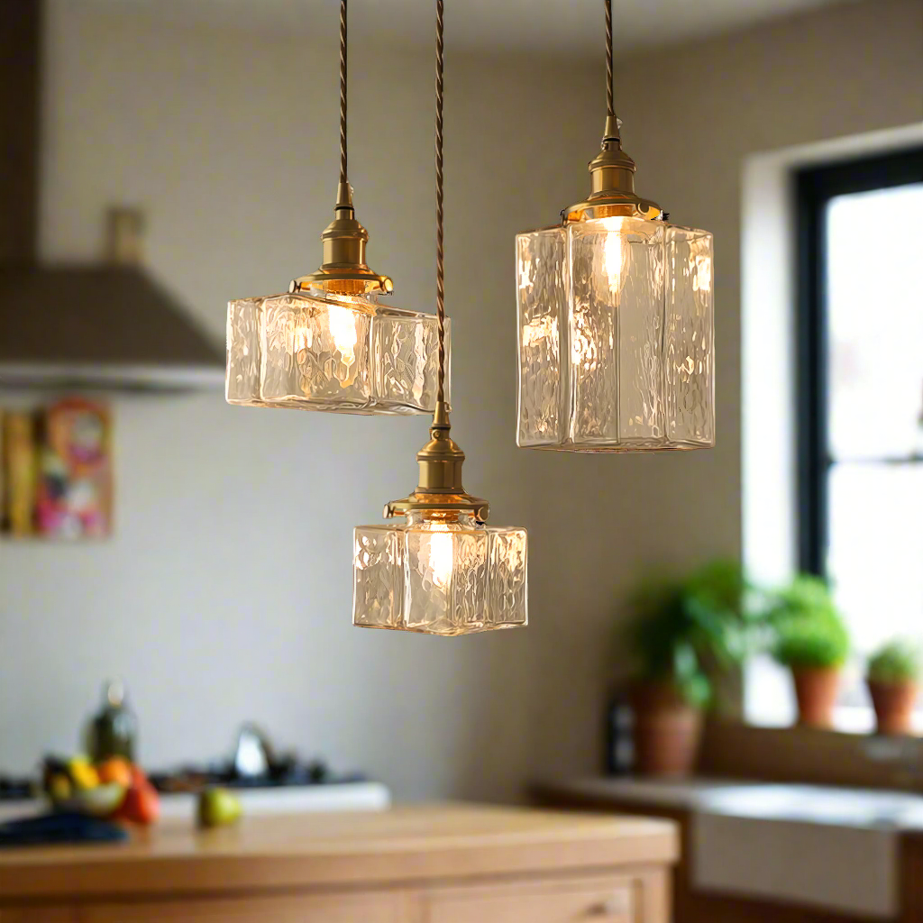 Farrah - Suspension moderne en verre style rétro