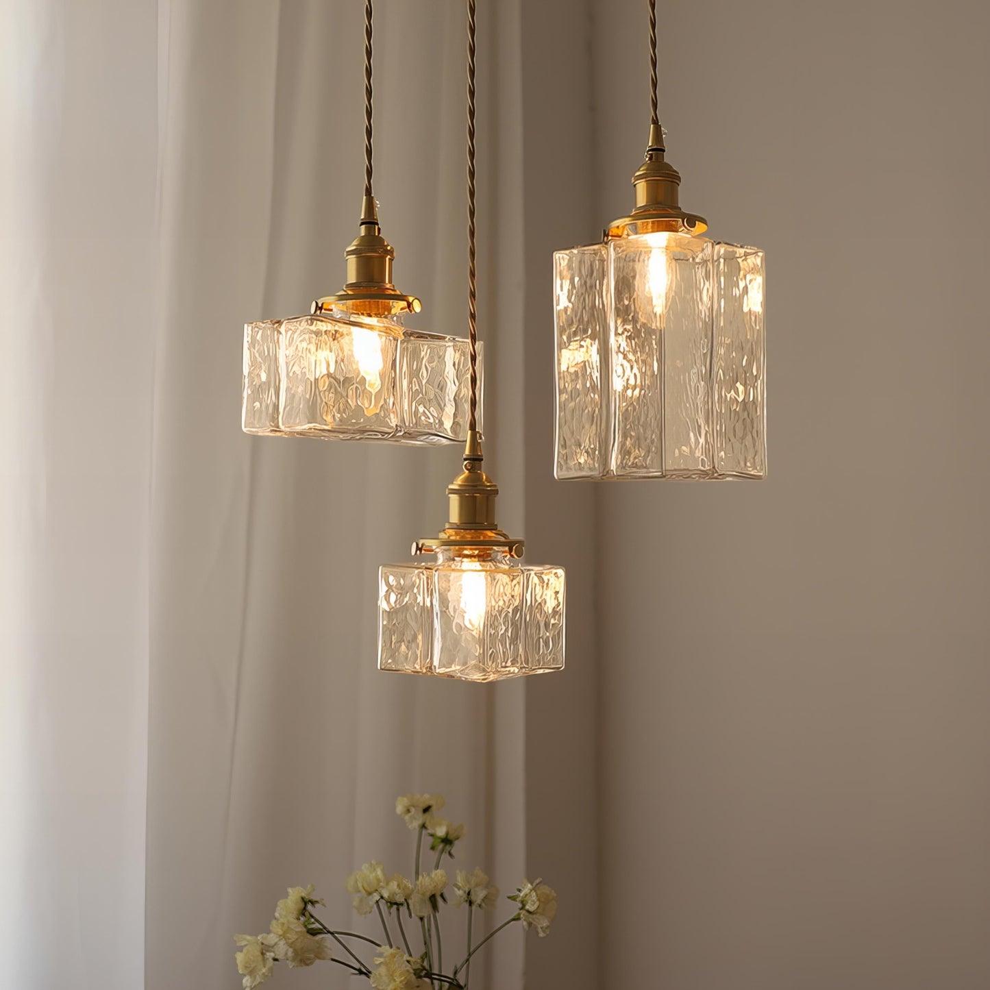 Farrah - Suspension moderne en verre style rétro