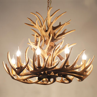 Elrik – Lustre nordique design bois de cerf