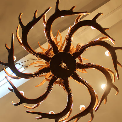 Elrik – Lustre nordique design bois de cerf