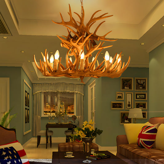 Elrik – Lustre nordique design bois de cerf