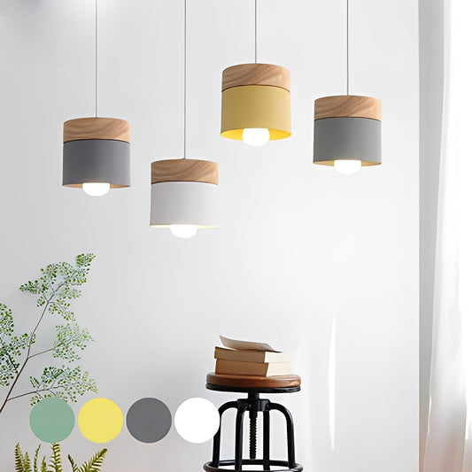 Clara – Lustre en bois Macaron nordique