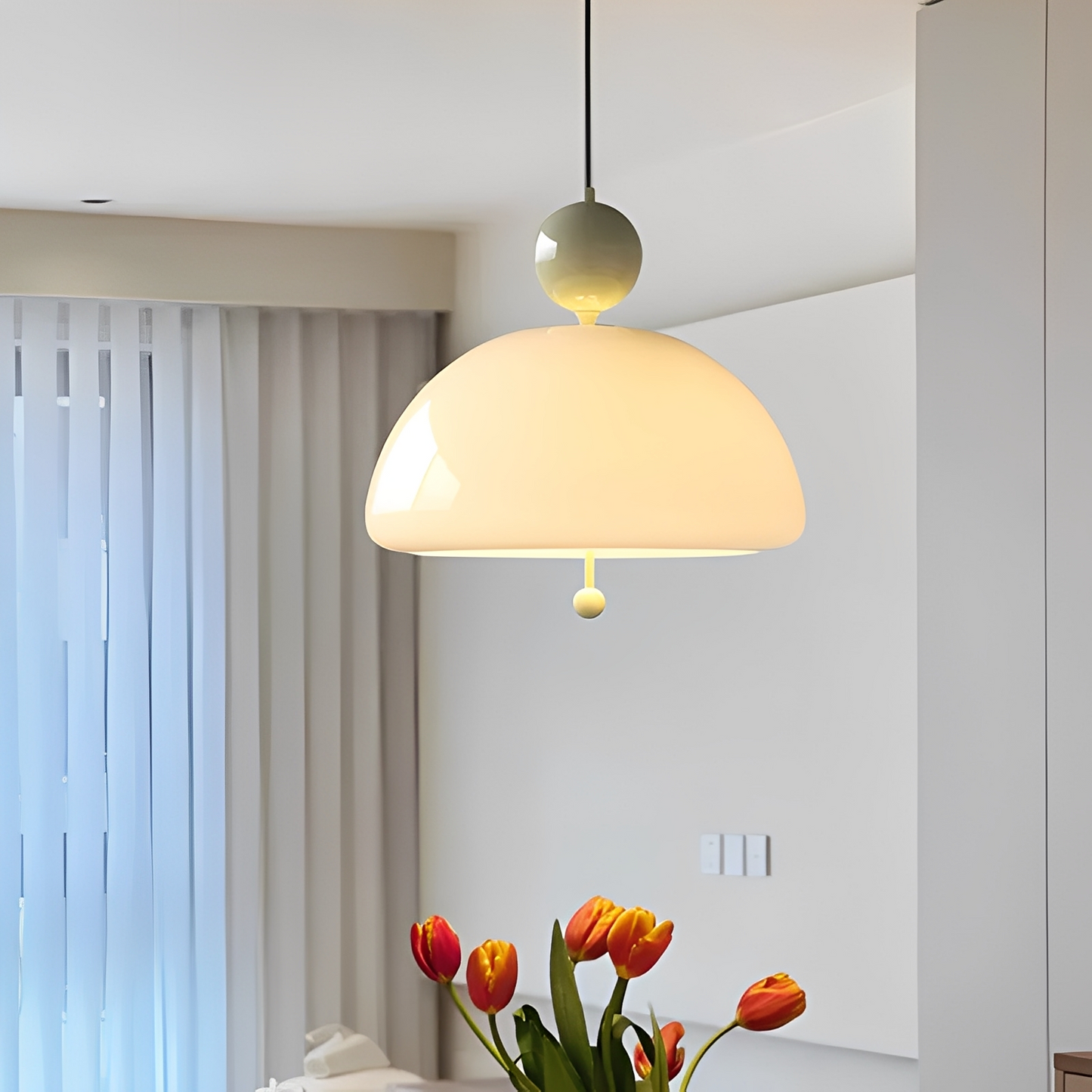 Ruffa – Lustre vintage en verre de style nordique
